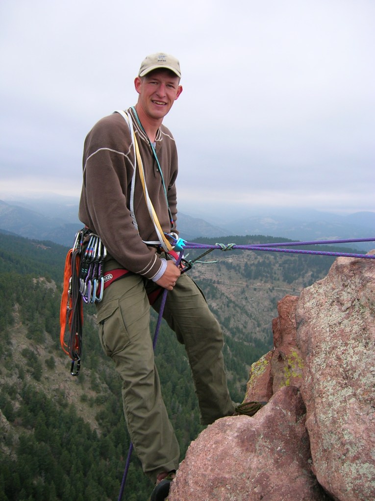 My climbing partner who I met off a local climbing website.  Cannot remember his name but he was a US Ranger and  was just back from Iraq. Nice chap.