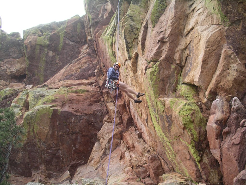 It was easy single rappel to get off the back.