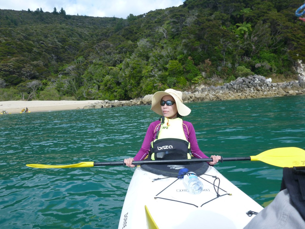 Stephanie enjoying the scenery during the morning paddle.