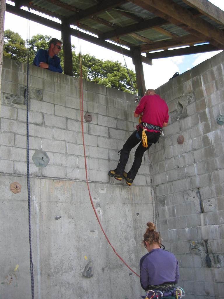 Prussiking training in Mt Cook village