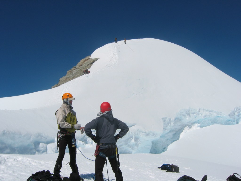 Climbing My Alymer - the standard training peak for TMC's