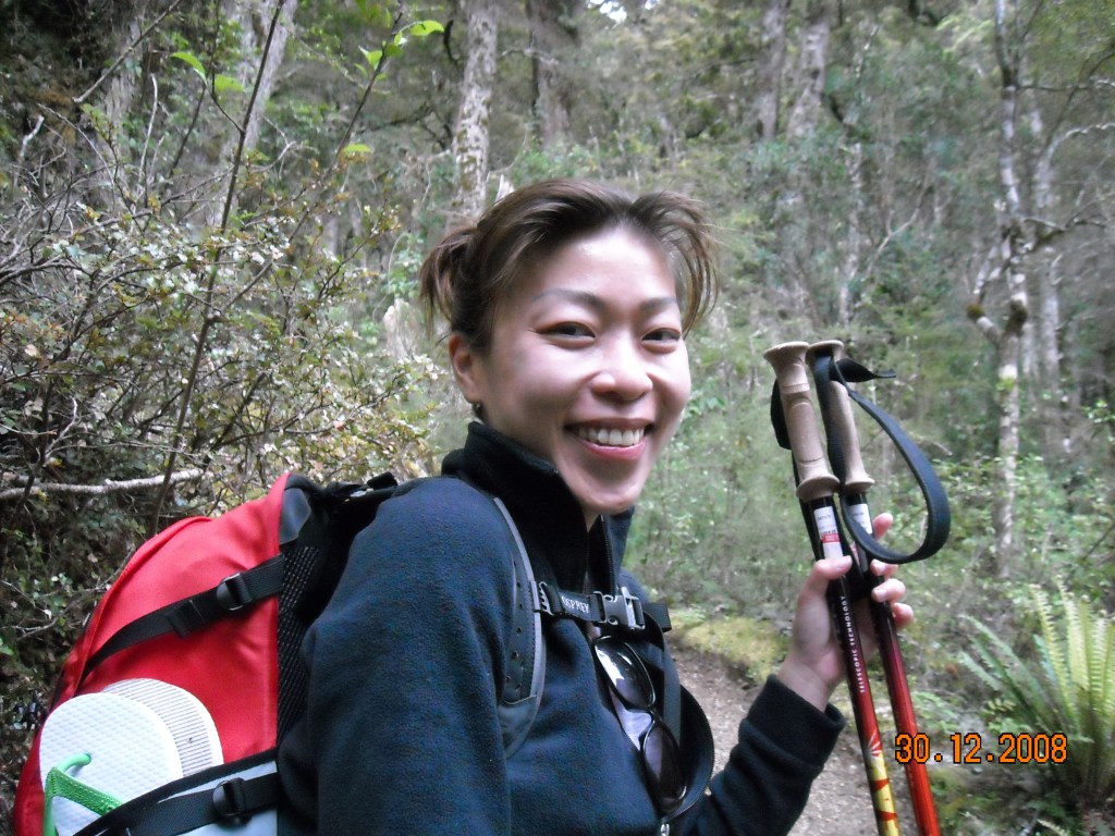 Stephanie on day two, getting a little tired but still smiling