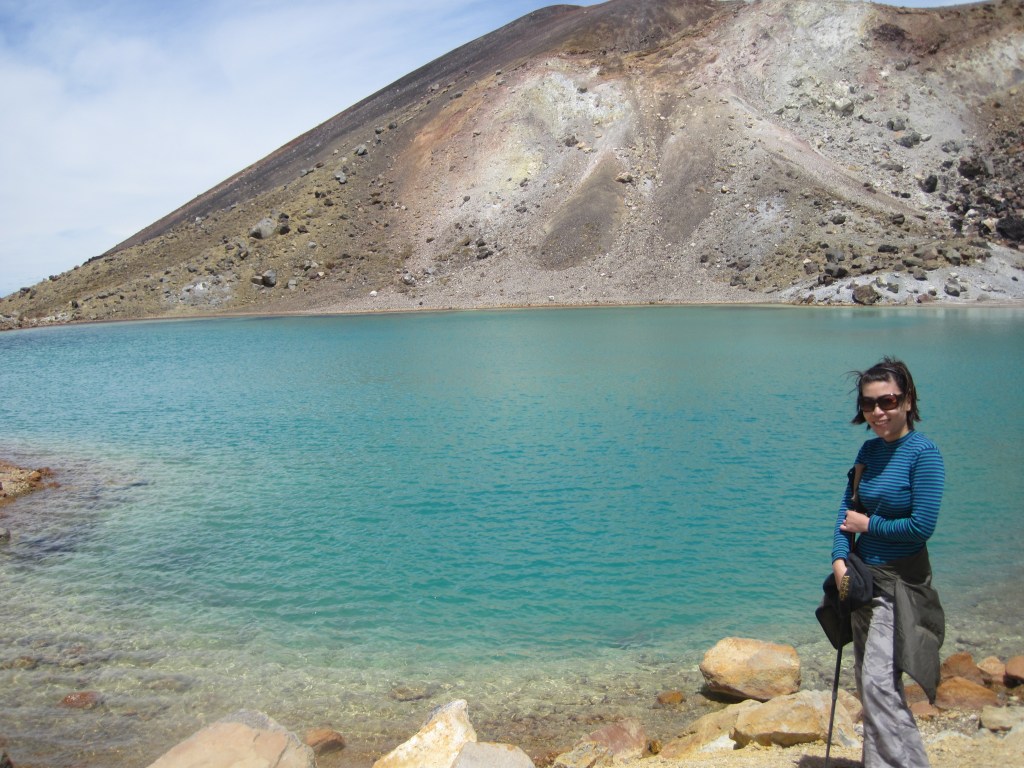 One of the crater lakes. They smell sulfurous and are not fit to drink due to the high amount of sulphur.