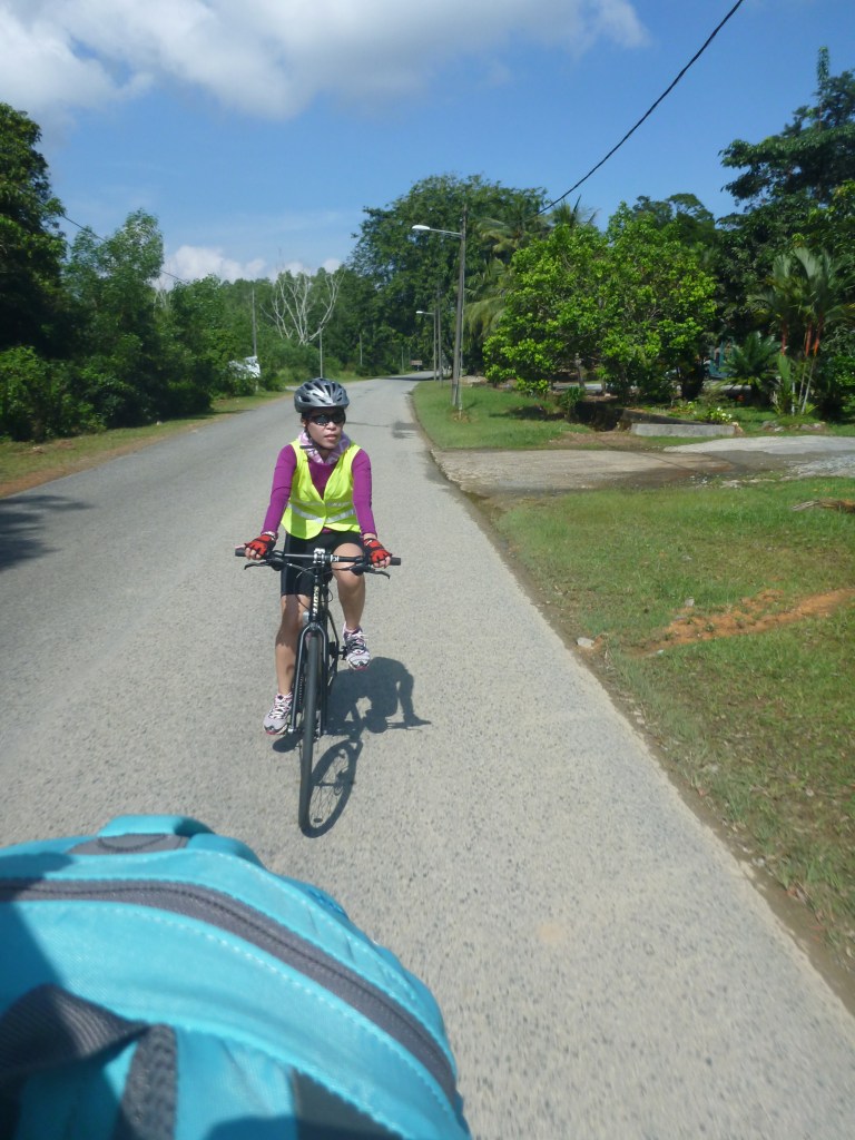 You have to get used to lots of palm oil plantations when riding this area