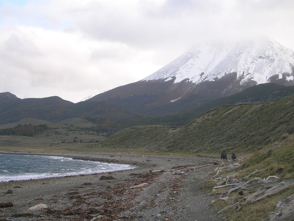 Walking along the rocky foreshore