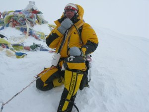 Margaret on the summit of Everest, 2011
