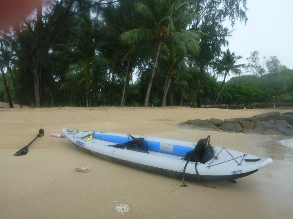 The Divorce Machine on the beach at St John's Island.