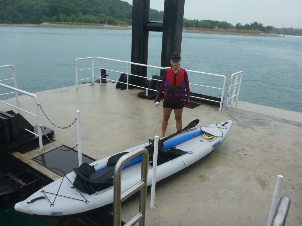 Stephanie arrives at Kusu Island jetty.