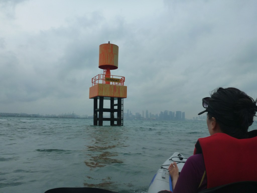 Paddling home - Marina Bay sands in the distance.