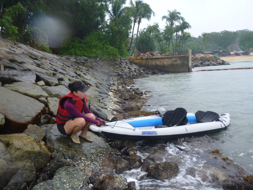 Finally back at Tanjong beach - very happy and a little tired.