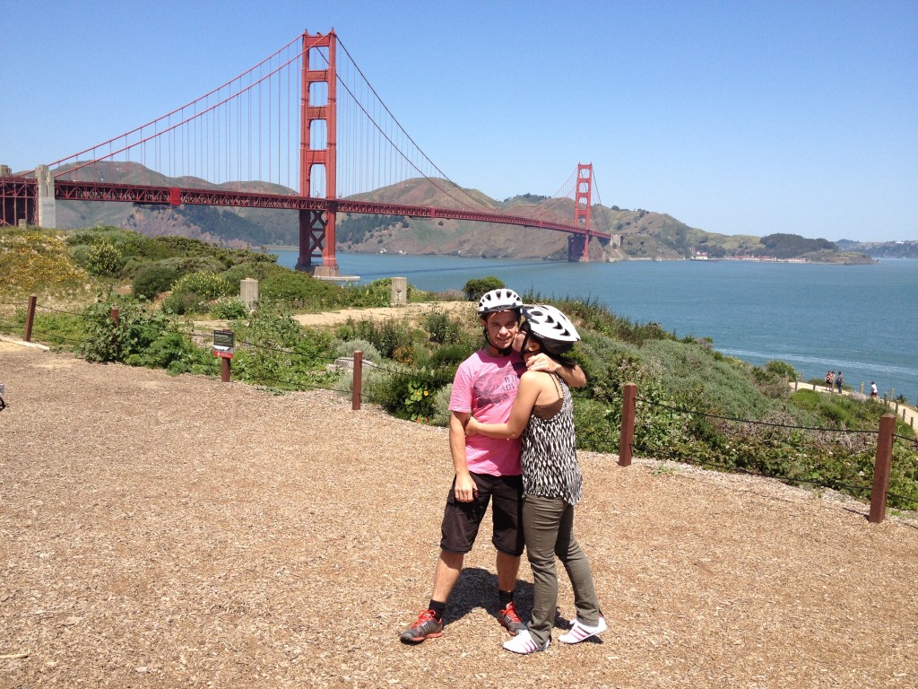 About to cycle over the beautiful Golden Gate bridge.