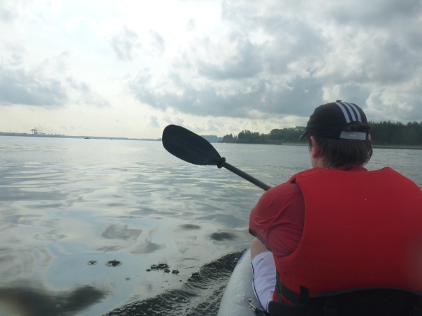 The conditions were smooth and perfect for paddling for the first 10km.