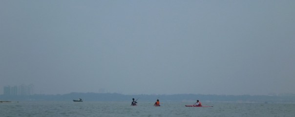 I passed a group of three other kayakers