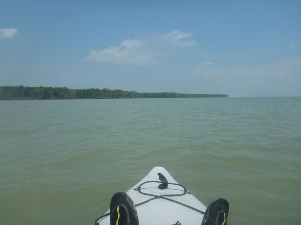 Coming around the southern tip of the Island we had to paddle a few hundred meters offshore as it was so shallow.