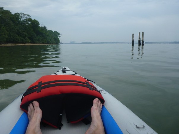 Paddling around the north side of Seletar Island