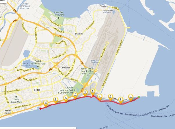 The route we took from SAFYC to Manamana