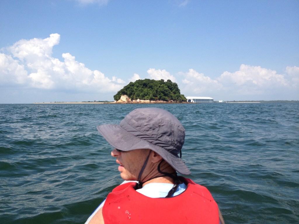 Pulau Jong in front of me is also referred to as the 'hamburger island' because of its shape.