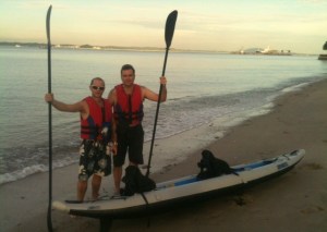 All set-up on Changi Beach ready to go.
