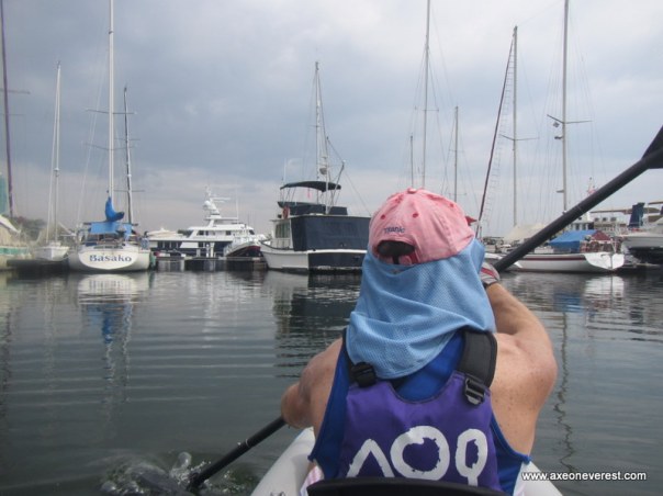 The Divorce Machine felt right at home as we paddled her our past some other very expensive pleasure craft.  