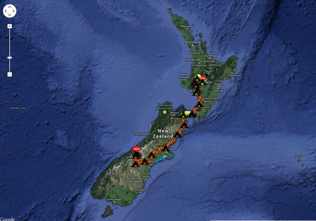 CLICK the above image to see an interactive map of our route on FOLLOWMYSPOT website!