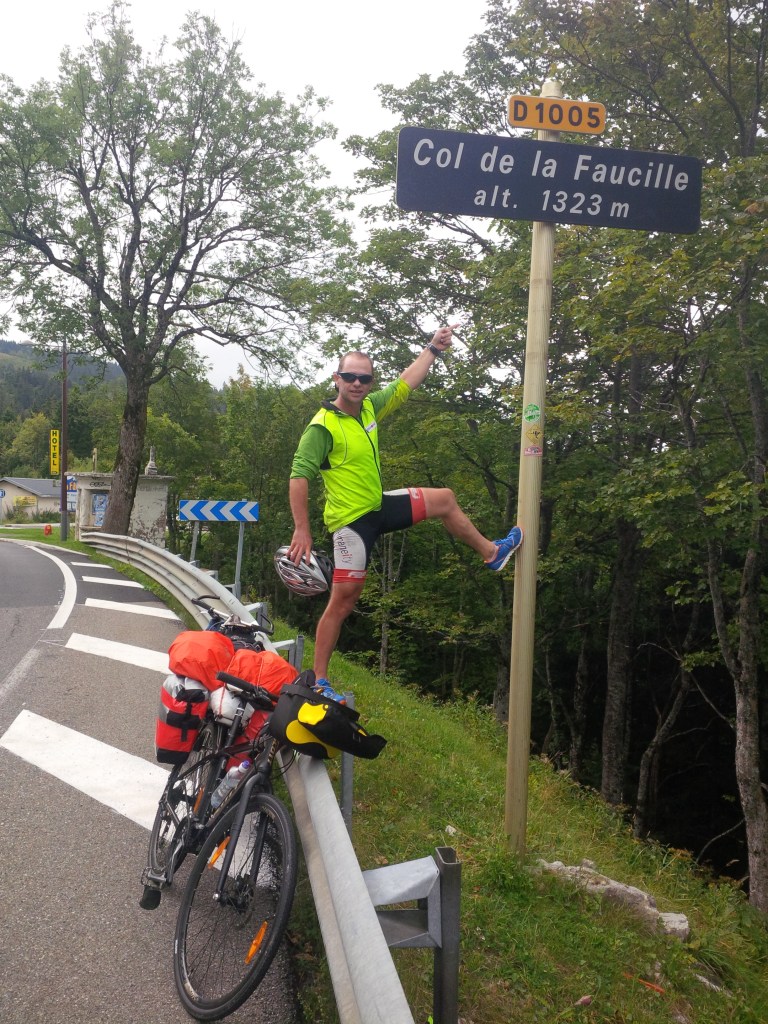 The hight point of the cycle -Col-De-La-Faucille at over 1300m