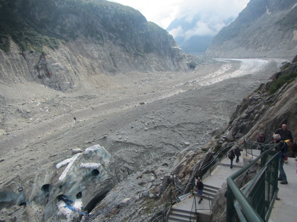 Looking down on the Mer-de-Glace