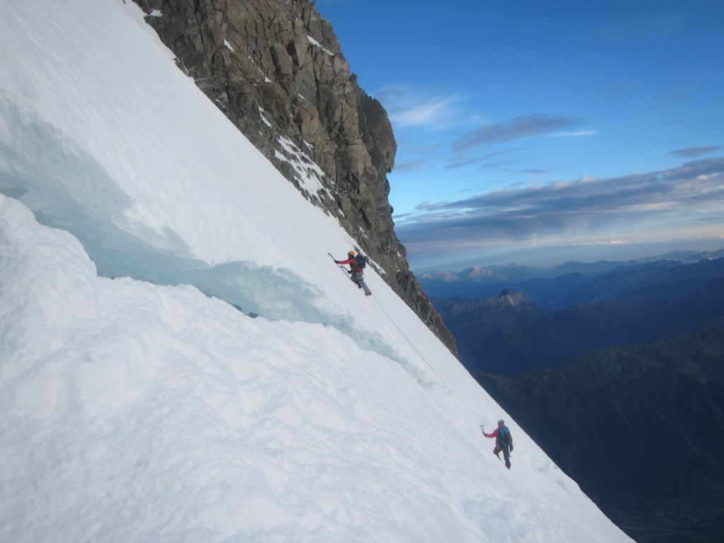 Ascending Mt Maudit