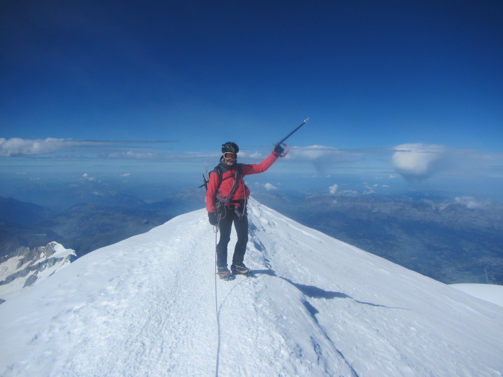 Alan Silva - the  52 year old hard man from Australia - on the summit of Mt Blanc.