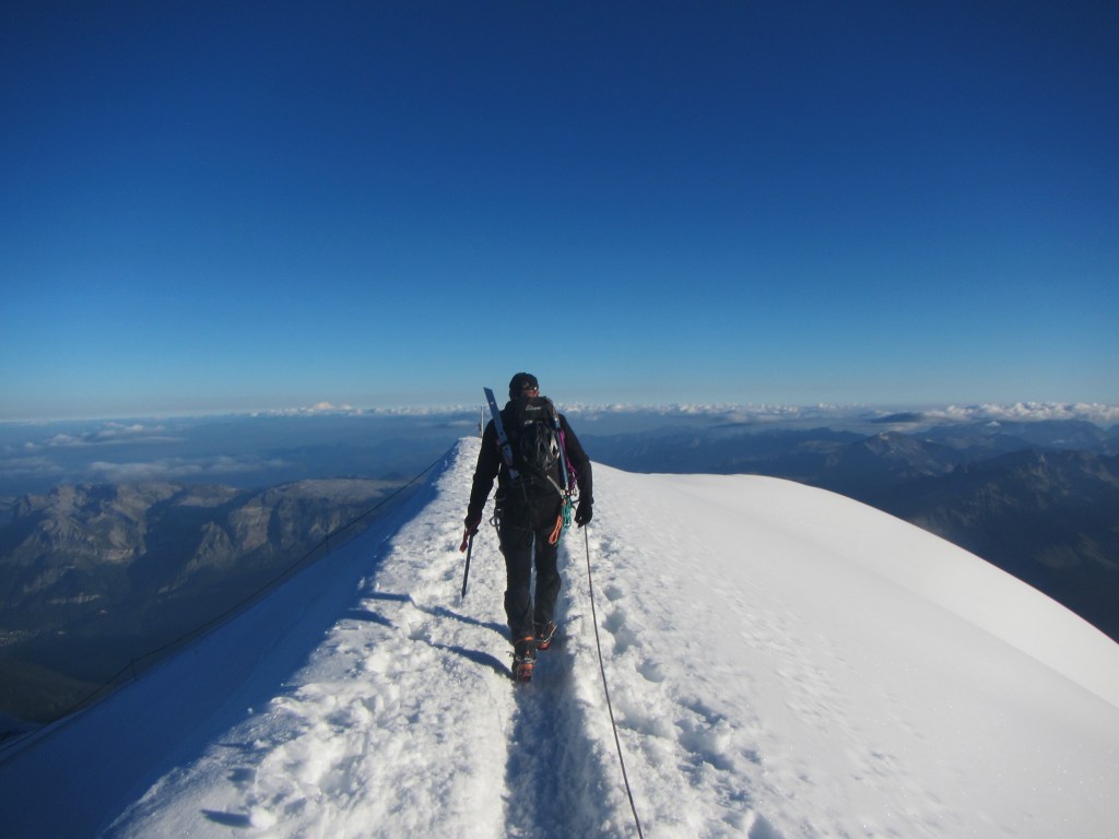 Descending the beautiful Goutier route