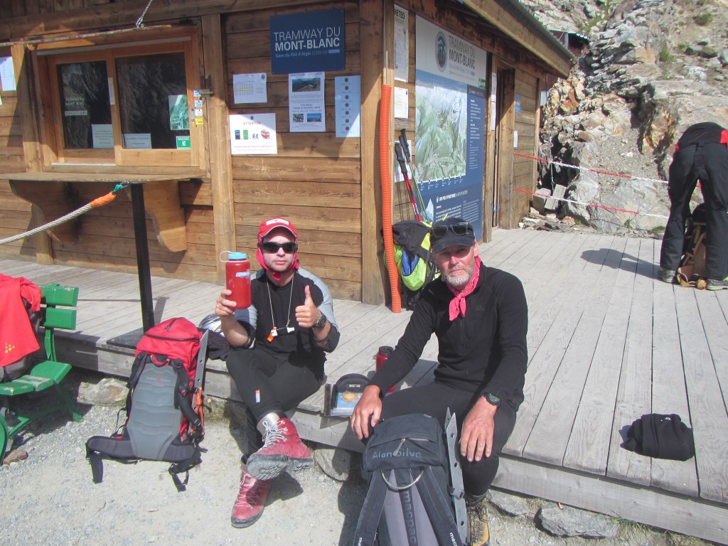 Back at the train station after the climb and the first time in 22 days we could take non-human power!