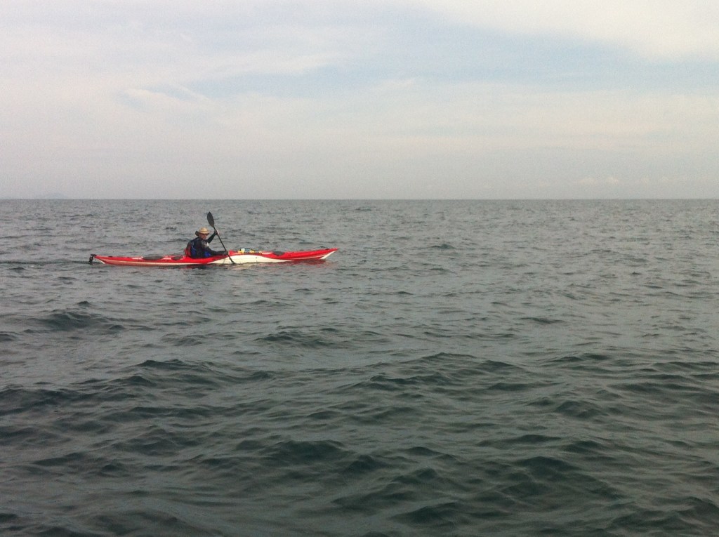 Glassy set's out on the 16km paddle
