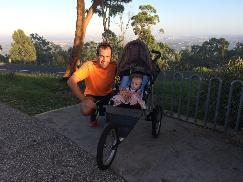 Dave and Cate enjoying an early Sunday morning run together