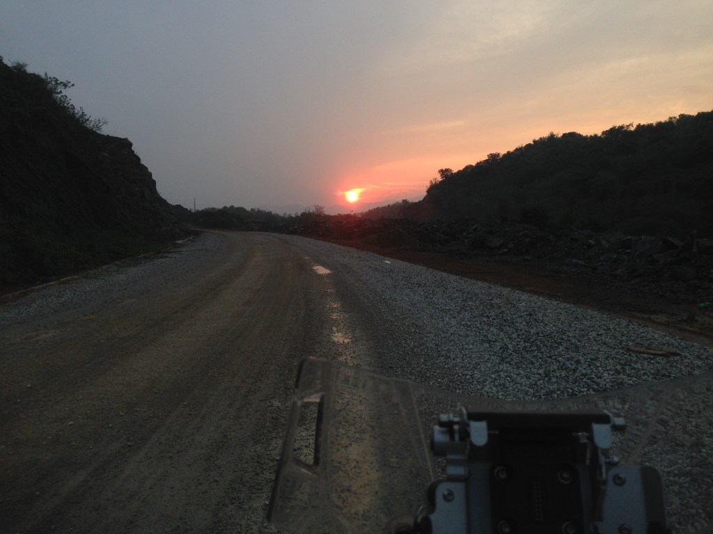 One of the many sunsets on the road. It's usually the last reminder to stop messing about on the road and find a guesthouse quickly.