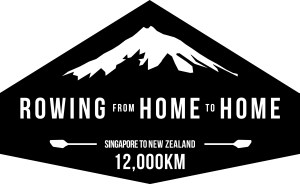 Rowing from home to home logo